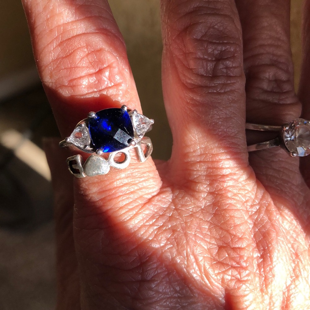 Blue  stone ring - Picture 7 of 8